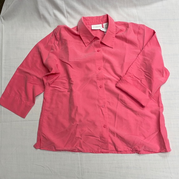 Tops - Liz Claiborne Rosy Peach blouse 3/4 sleeve Size Large Petite
